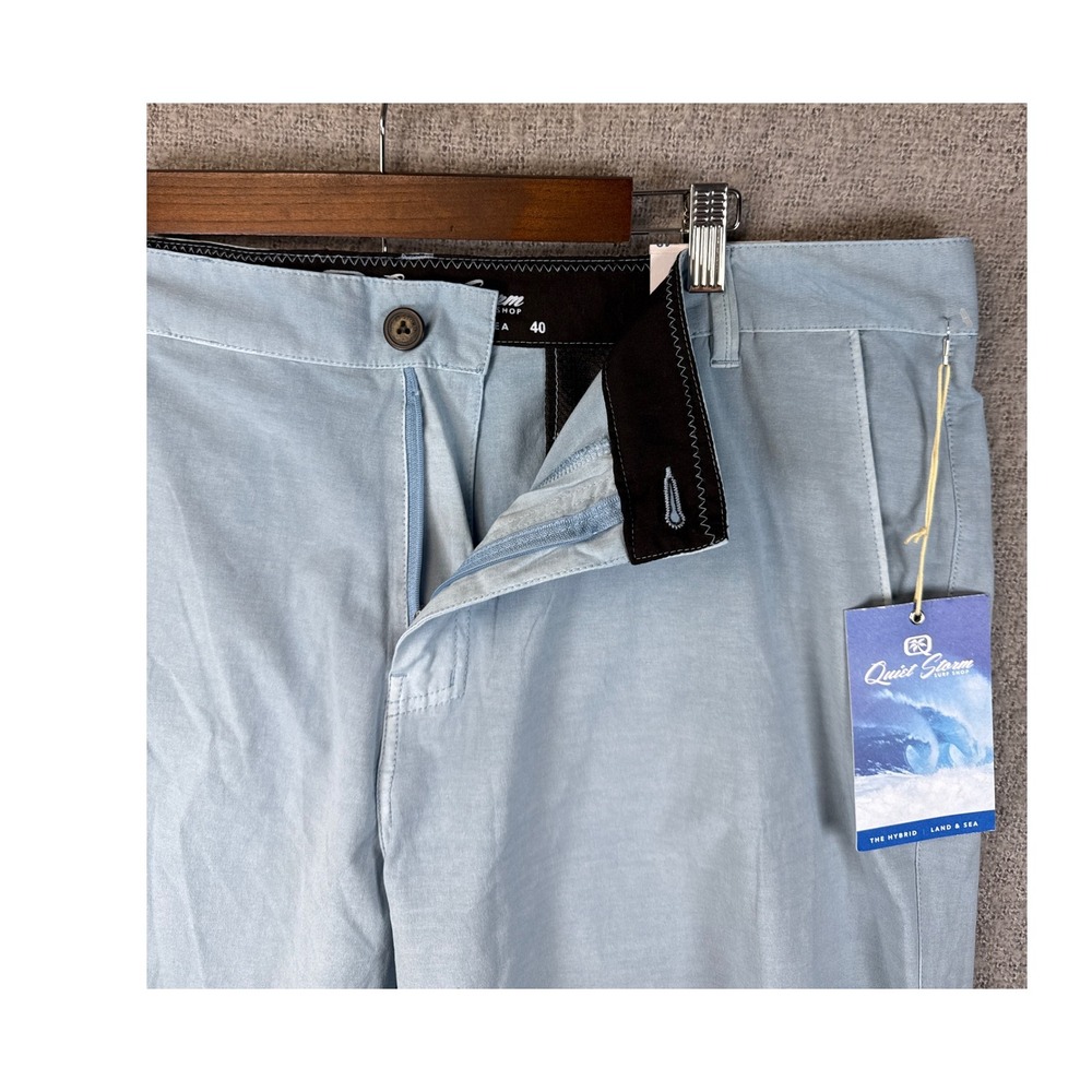 NWT Quiet Storm Surf Shop Blue Hybrid Land &‎ Sea New Order Shorts Mens Size 40 - Picture 8 of 11